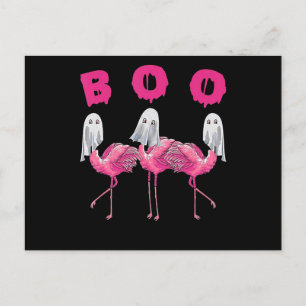 Flamingo Ghost Flamingo Boo Halloween Costume Invitation Postcard