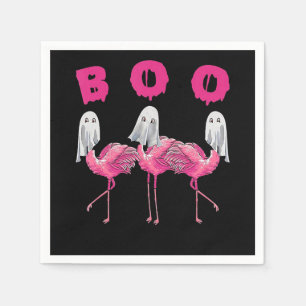 Flamingo Ghost Flamingo Boo Halloween Costume Napkins