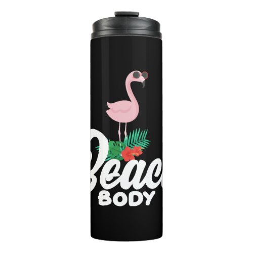 Flamingo gift beach summer thermal tumbler