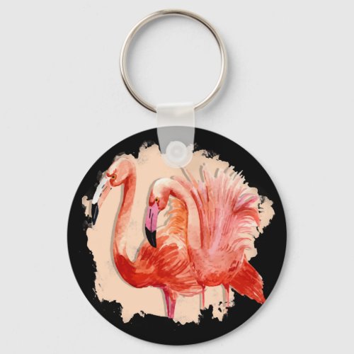 Flamingo Gift Exotic Water Bird Tropical     Keychain