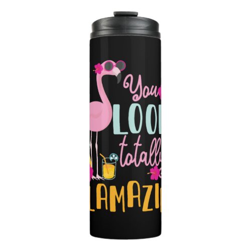 Flamingo gift idea  thermal tumbler