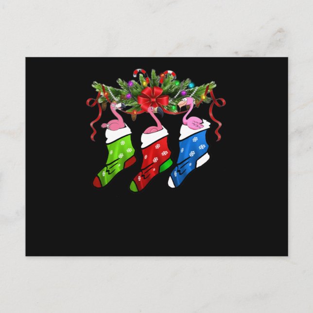 Flamingo Gift | Merry Christmas  Flamingo Postcard (Front)