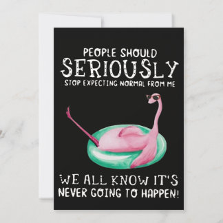 Flamingo Gift | People Should Seriously Flamingo Holiday Card