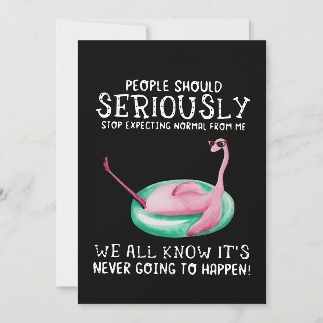 Flamingo Gift | People Should Seriously Flamingo Invitation (Front)