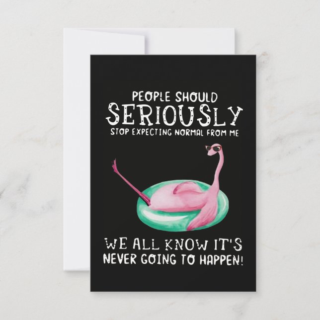 Flamingo Gift | People Should Seriously Flamingo Thank You Card (Front)