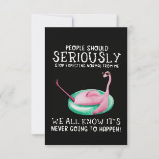 Flamingo Gift | People Should Seriously Flamingo Thank You Card
