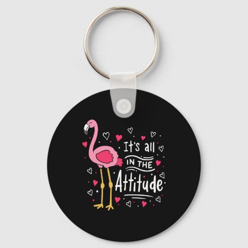 Flamingo Gift Tee Keychain
