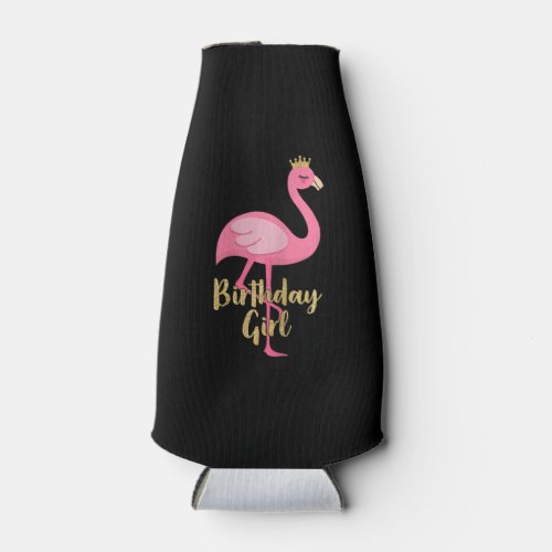 Flamingo Girl Birthday Costume Gifts Bottle Cooler