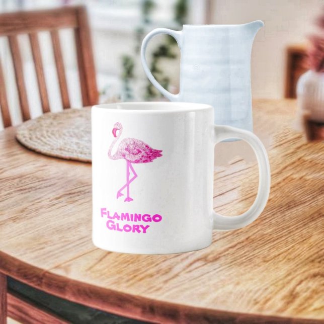 Flamingo Glory  Giant Coffee Mug (Enjoy sipping your favorite beverage, from your Flamingo Glory Giant Coffee Mug!)