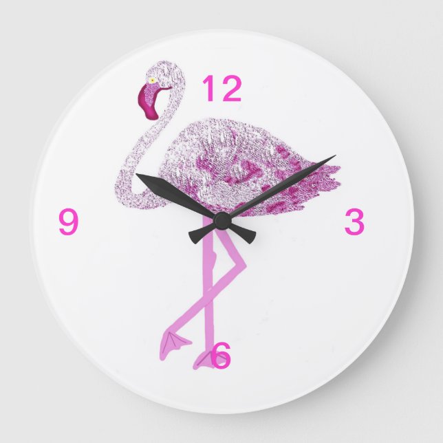 Flamingo Glory Large Clock (Front)