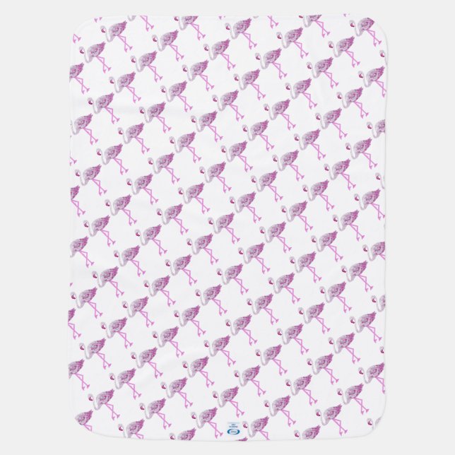Flamingo Glory Stroller Blanket (Back)