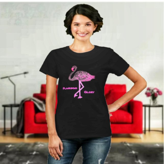 Flamingo Glory T-Shirt (An exotic-looking t-shirt, with style!)