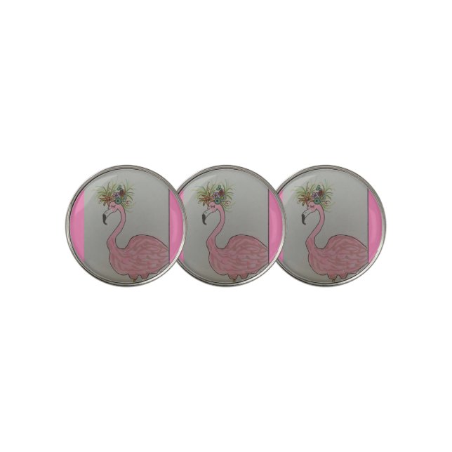 Flamingo golf ball marker (3 Up)