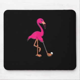 Flamingo Golf Flamingo Playing Golf Golfer - Flami Mouse Pad