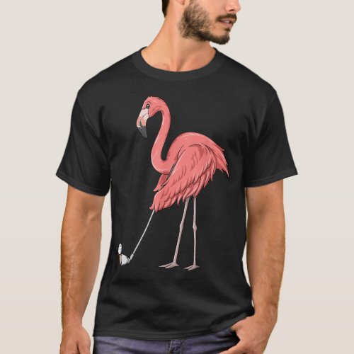 Flamingo Golf Flamingo Playing Golf Golfer T_Shirt