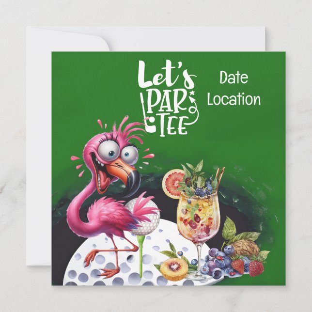 Flamingo Golf  it is time to  par tee party  (Front)