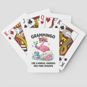 Flamingo Grammingo Like a Normal Grandma Only More Poker Cards