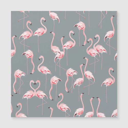 Flamingo Grey Vintage Seamless Pattern