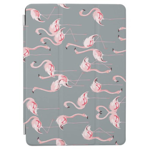 Flamingo Grey Vintage Seamless Pattern iPad Air Cover