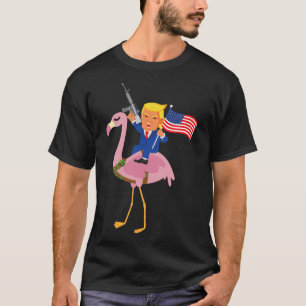 Flamingo Gun Merica 2020 Election Maga Republican T-Shirt