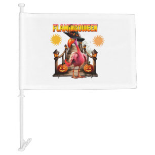 Flamingo Halloween Car Flag