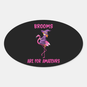 Flamingo Halloween costume Flamingoween Oval Sticker