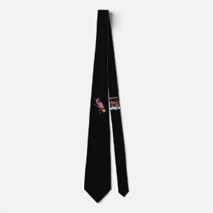 Flamingo Halloween Flamingo Witch Scary Party Neck Tie