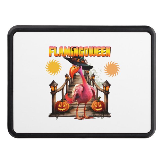 Flamingo Halloween Hitch Cover (Front)