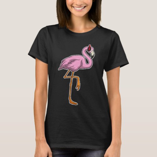 Flamingo Headphone Music T_Shirt