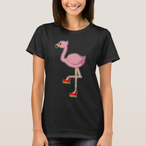 Flamingo High heels T_Shirt