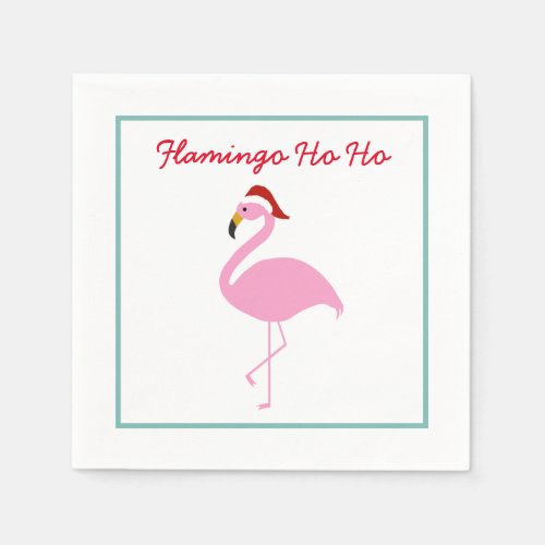 Flamingo Ho Ho Christmas Napkins