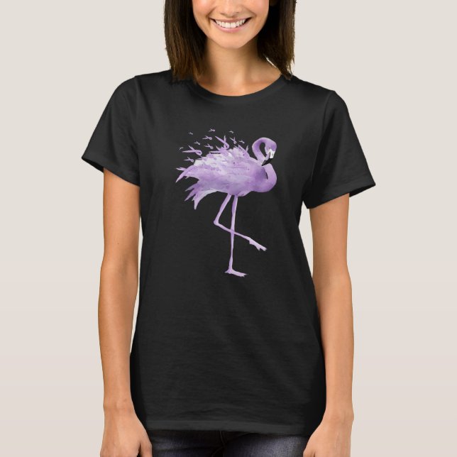 Flamingo Honors Caregivers Awareness Ribbon   T-Shirt (Front)