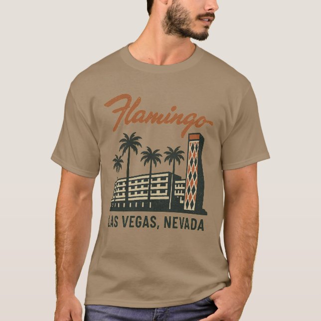 Flamingo Hotel Retro Vintage Las Vegas T-Shirt (Front)