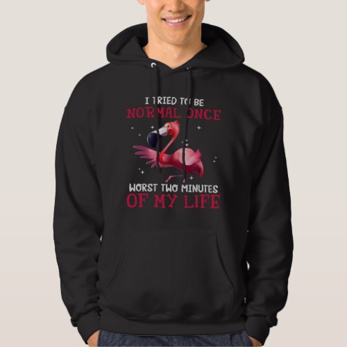 Flamingo I Tried To Be Normal Once Worst Two Minut Hoodie