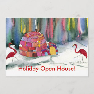 Flamingo Igloo Party Invitation