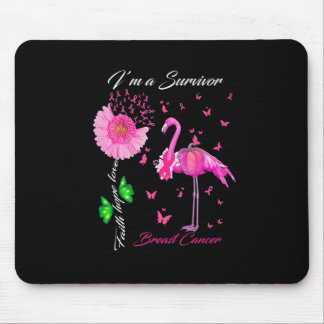 Flamingo I'm a Survivor Breast Cancer Awareness Pr Mouse Pad