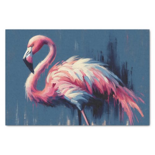 Flamingo Impressionism Painting Decoupage Tissue Paper