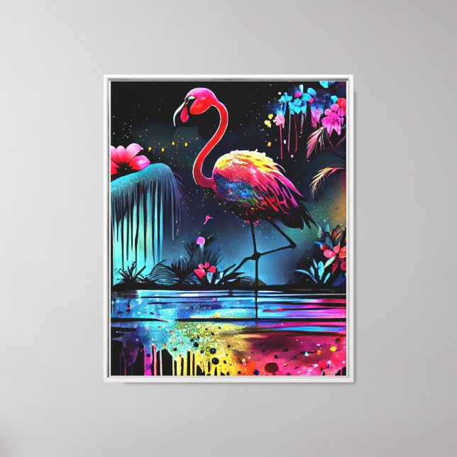 Flamingo in A Lake-63852 Canvas Print (Front)