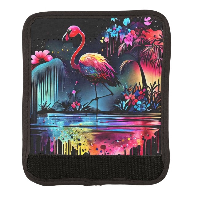 Flamingo in A Lake-63852 Luggage Handle Wrap (Front)