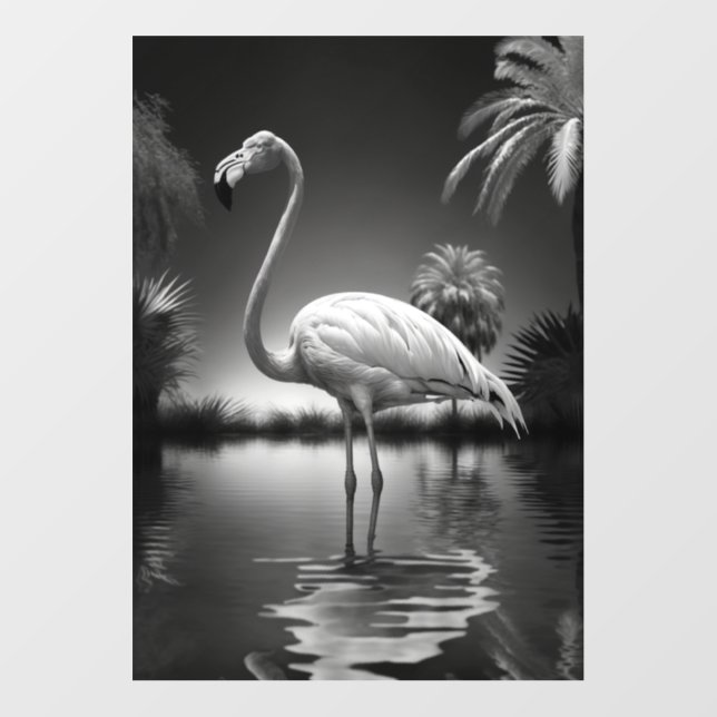 Flamingo in a Pool Wall Decal (Front)