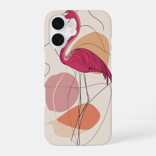 Flamingo in Bloom Iphone Case (Back)
