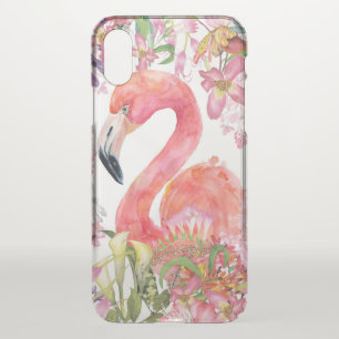 Flamingo in Flower Jungle - Summer Pattern iPhone X Case