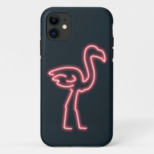 Flamingo in Neon Pink iPhone 11 Case