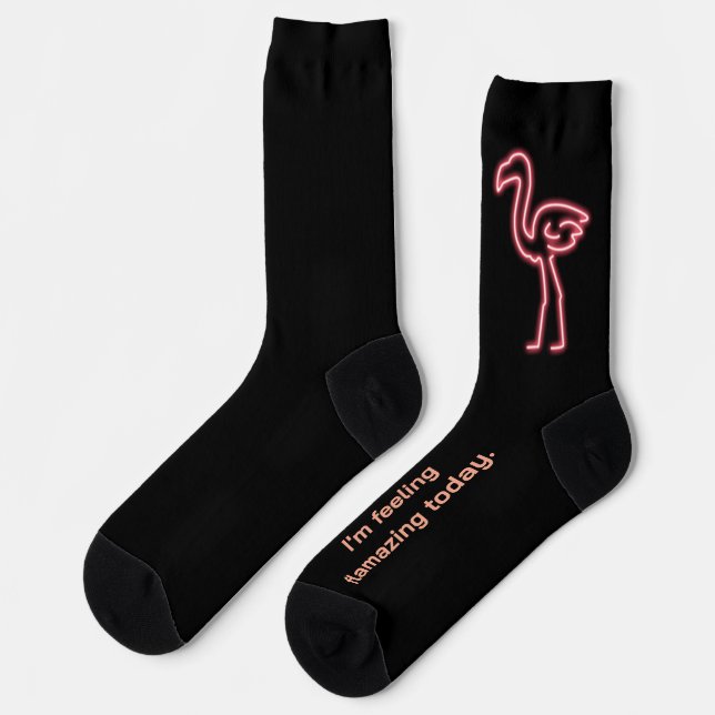 Flamingo in Neon Socks (Left)