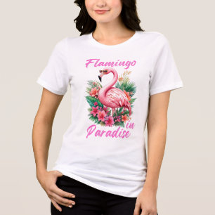 Flamingo in Paradise Tri-Blend Shirt