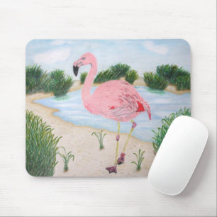 Flamingo in the Marsh Mousepad