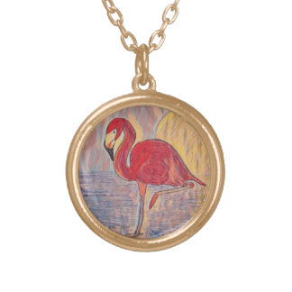Flamingo in the Moonlight Necklace