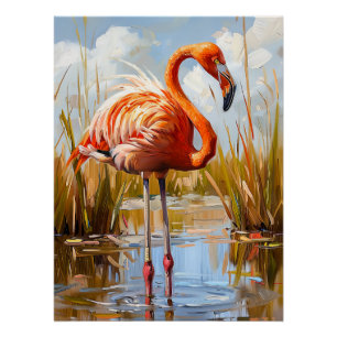 Flamingo in the Wild Poster