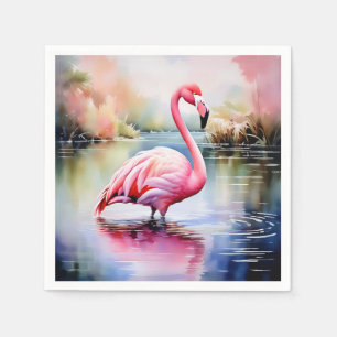 Flamingo in Water Napkins