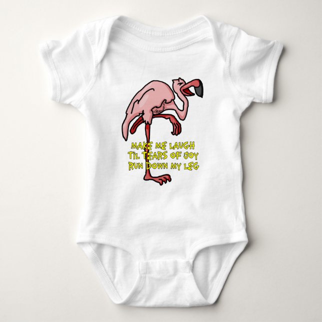 Flamingo Incontinence Baby Bodysuit (Front)